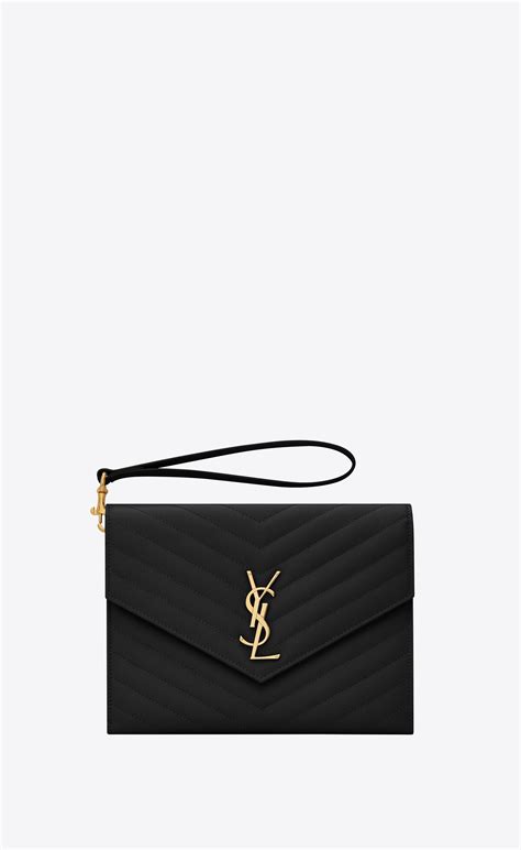 YSL monogram clutch